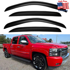 Window Visors Rain Guards For 07-13 Chevy Silverado/GMC Sierra 1500 Avalanche