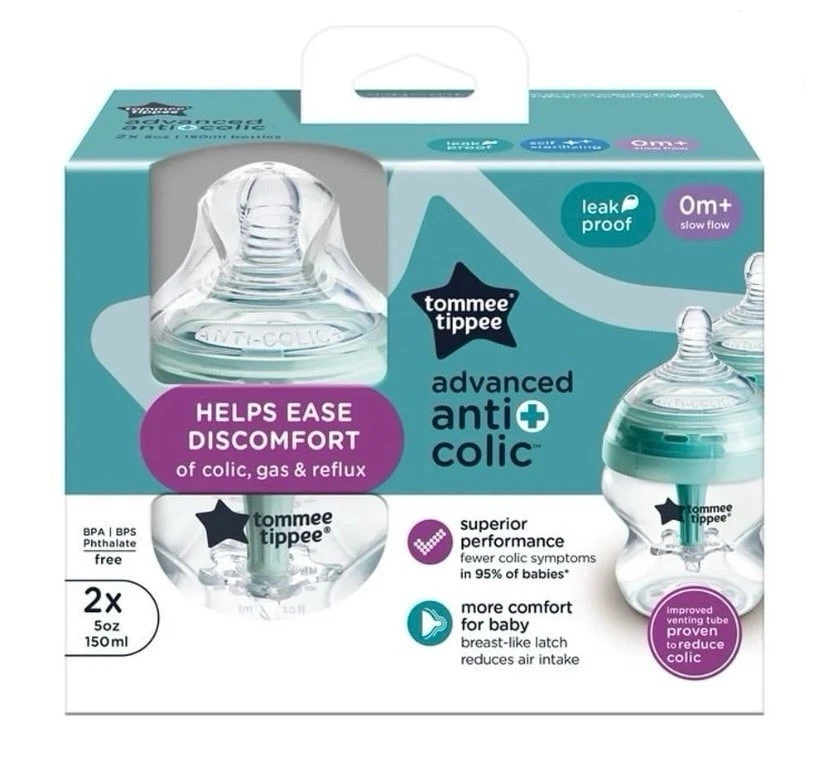 Tommee Tippee Advanced Anti-Colic Bottles 3 Pack 5 oz BPA free, Baby Bottle New
Opens in a new windo