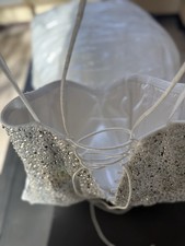 JOVANI New Corset Tie Up Crystal Embellished Tulle Cinderella style Gown