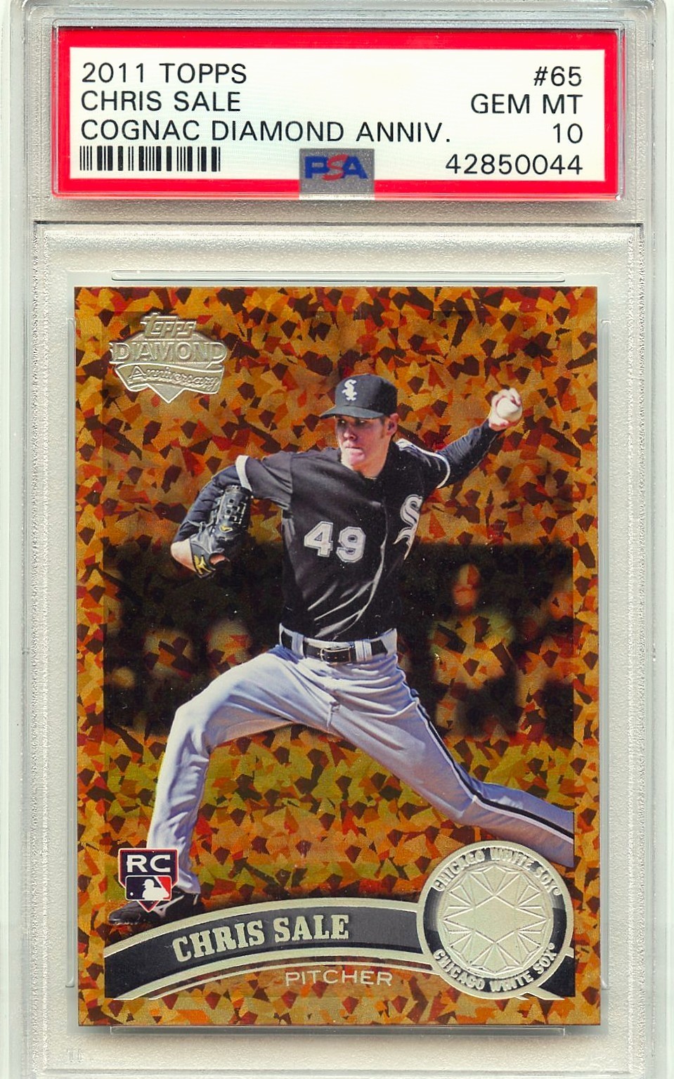 COGNAC PSA 10 Gem Mint! 2011 Topps Cognac Diamond Anniversary💎Chris Sale #65 RC