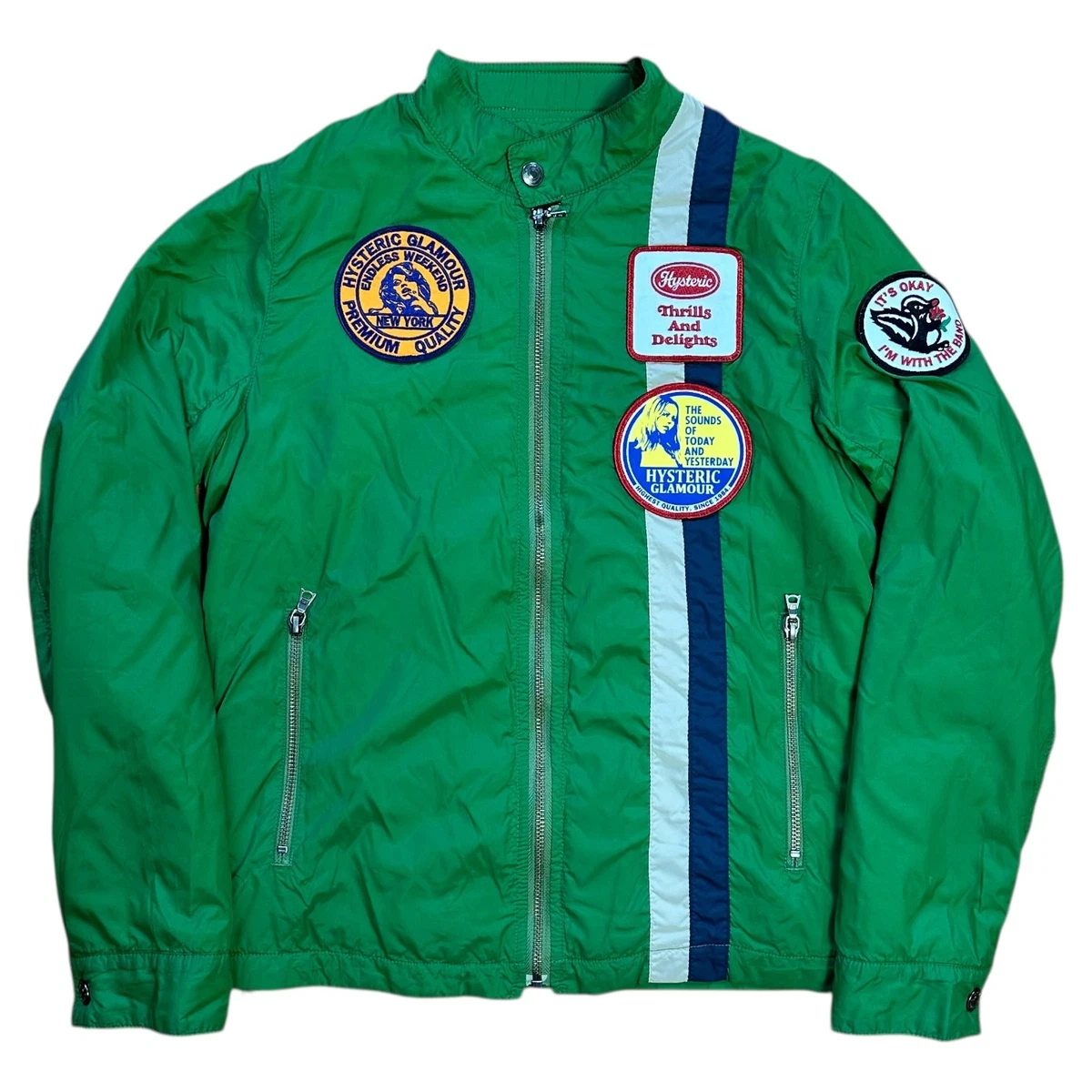 HYSTERIC GLAMOUR Stadium Jumper, Size M, Green