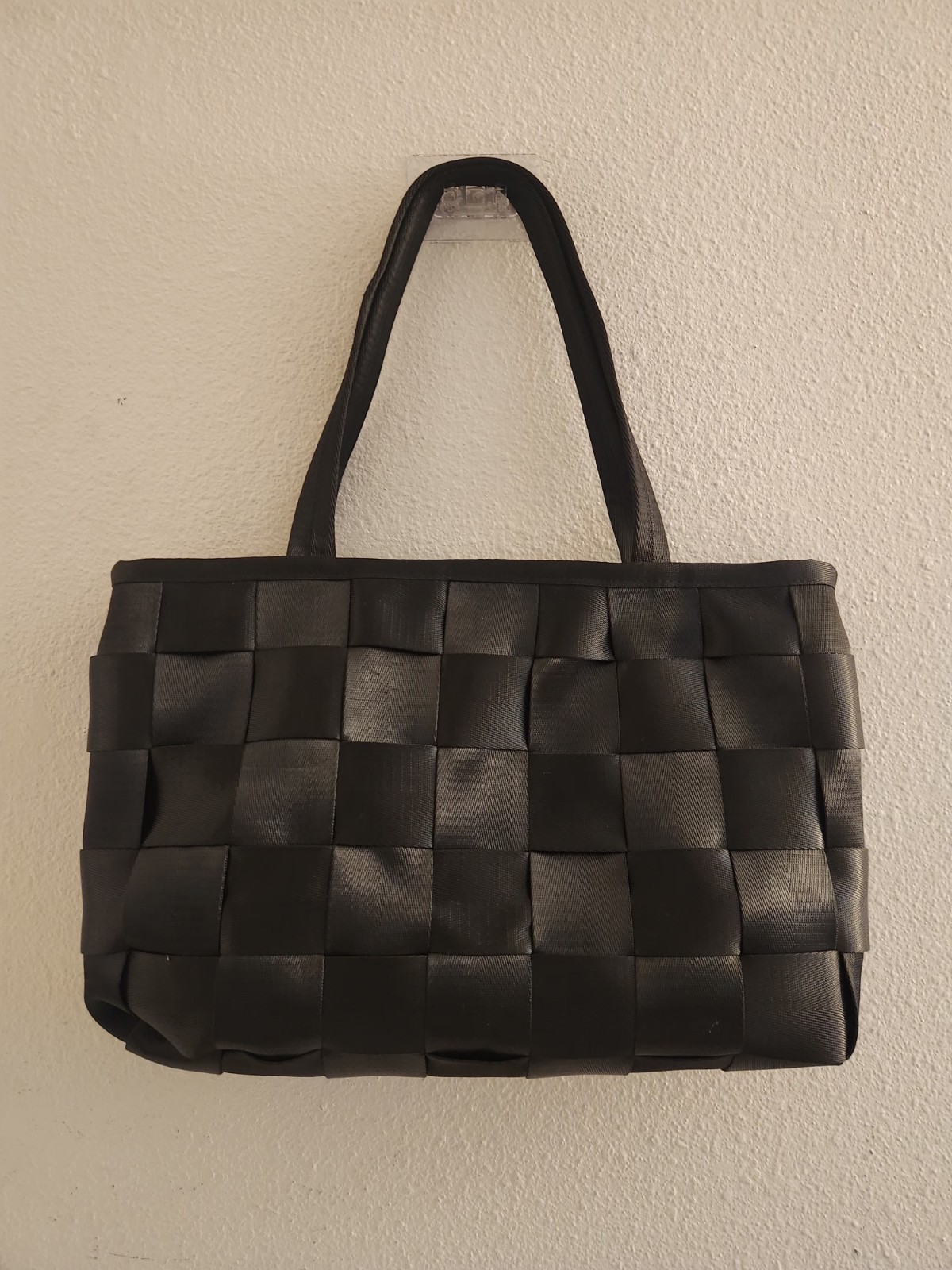 Vintage Havana Crete Woven Tote Bag-Black