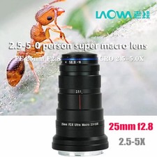 Laowa 25mm F2.8 2.5-5.0X Ultra Macro Lens for Canon Sony Nikon L-Mount Pentax