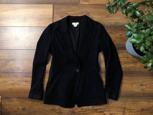 Dries Van Noten, Dries Van Noten Vintage Wool Blazer Black Size 40 Made in Belgium Archive