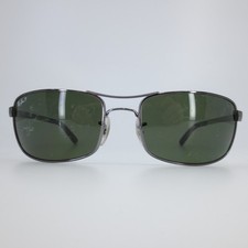 Ray-Ban RB3212 004/58 Gunmetal Rectangle Polarized Sunglasses Mens 61-18 3P