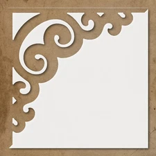 Decorative Corner Swirling Intricate Wall Art Reusable Stencil - StencilAir