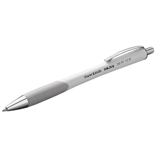 Paper Mate InkJoy 700 RT Retractable Ballpoint Pen 1mm Black Ink White Barrel - Picture 2 of 6