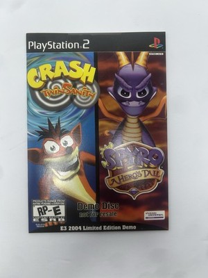 PS2 Crash Twinsanity Spyro A Hero s Tail  E3 2004 brand new Demo Disc Limited