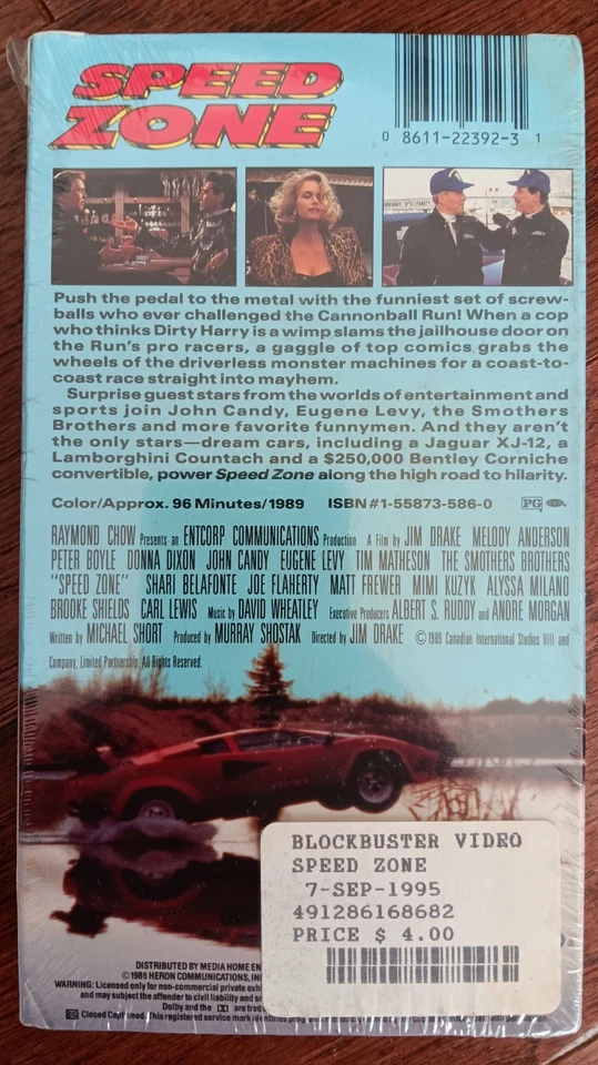 Speed Zone Sealed VHS 1989 POP 1 - Image 2 of 4