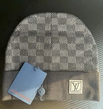 Louis Vuitton Petit Damier Beanie Gray, One-Size