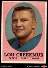 1958 Topps #81 Lou Creekmur Lions HOF William&Mary 4 - VG/EX