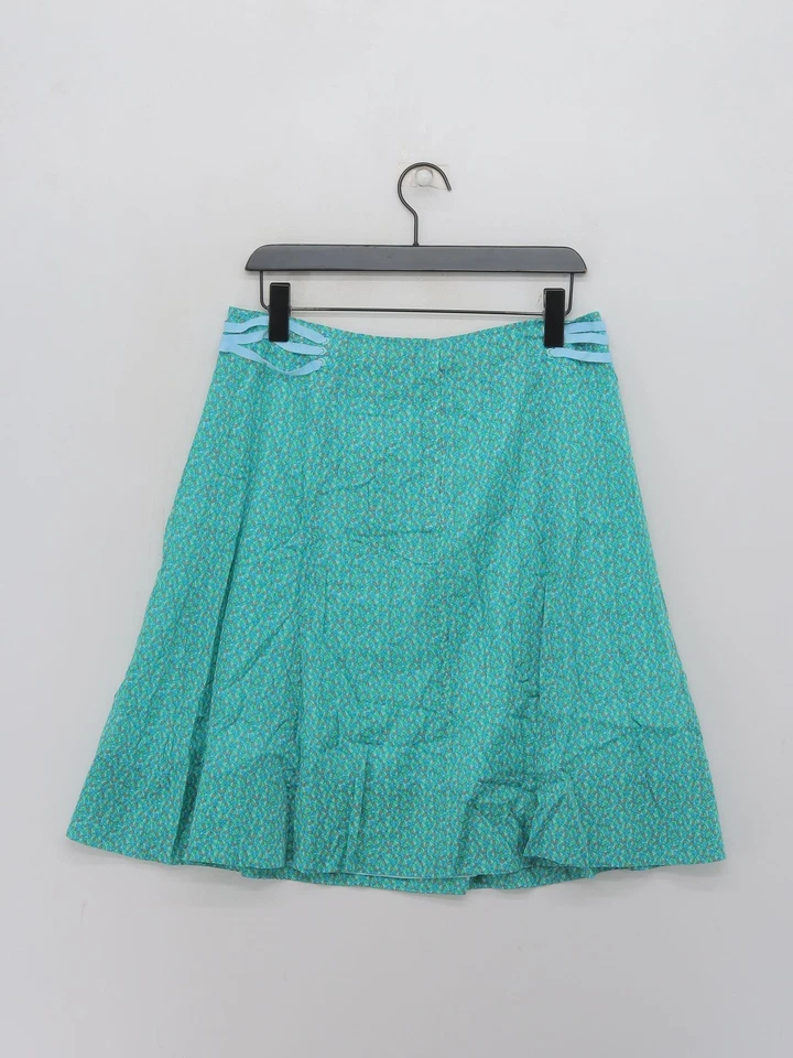 Marc Jacobs Women's Midi Skirt UK 10 Blue 100% Cotton Midi A-Line - Image 2 of 4