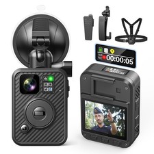 BOBLOV F2 Body Camera with Dual-Screen, 128G Body Worn Camera with Chest Vest...