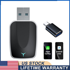 2-in-1 Wired to Wireless CarPlay Adapter  Android Auto Adapter Plug  Play un