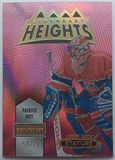 2021-22 UD Stature Legendary Heights Red Patrick Roy /75 Montreal Canadiens