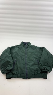 Vintage Eddie Bauer Jacket Mens XL Green Fleece Lined Bomber Polartec 90s