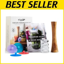 Fermentation Kit with Airlock Lids - Wide Mouth Jars