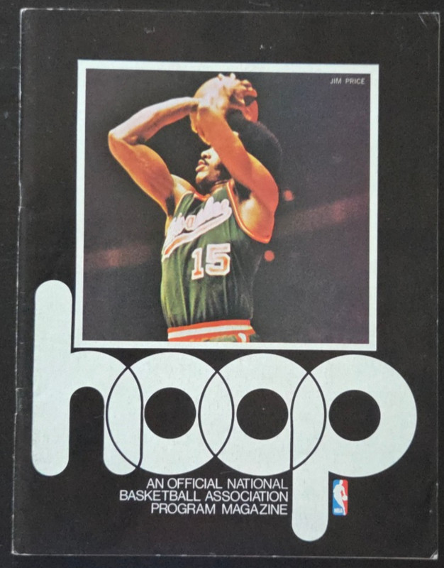 1975-76 PORTLAND TRAILBLAZERS BASKETBALL PROGRAM v. MILWAUKEE BUCKS JIM PRICE