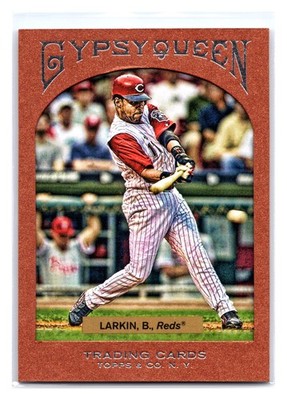 2011 Topps Gypsy Queen #22 Barry Larkin Framed Paper #/999 Cincinnati Reds