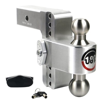 Weigh Safe 180 Turnover 6'' Drop Dual Tow Ball Hitch with 2.5'' Shaft LTB6-2.5