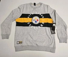 NFL Team Apparel Pittsburgh Steelers Grey Crewneck Sweatshirt / Men's Medium