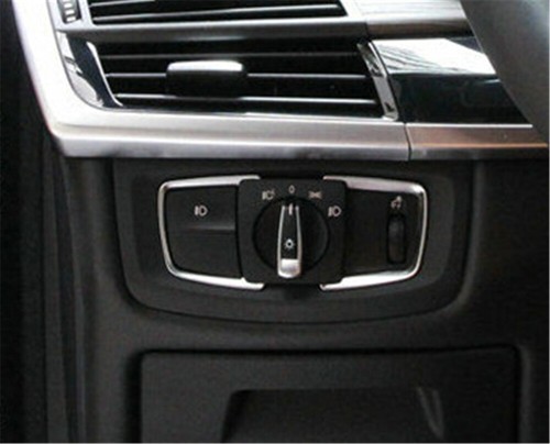 2pcs Headlight Lamp Switch Button Frame Cover Trim For BMW 1 2 3 4 Series X5 X6 - Picture 2 of 2