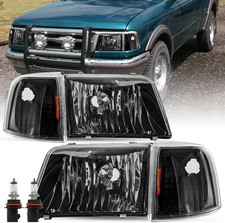 Headlight Assembly Replacement for 1993-1997 Ford Ranger Headlights 4 PCS Corn
