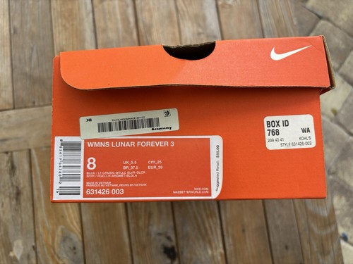 Nike Sz. 8 Sneakers Women's Lunar Forever 3 Black, Baby Blue Excellent Condition - Picture 3 of 11
