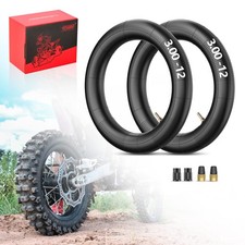 3.00/3.50-12" Dirt Bike Tube 80/100-12 Motocross Bike Tire with TR4 Straight ...