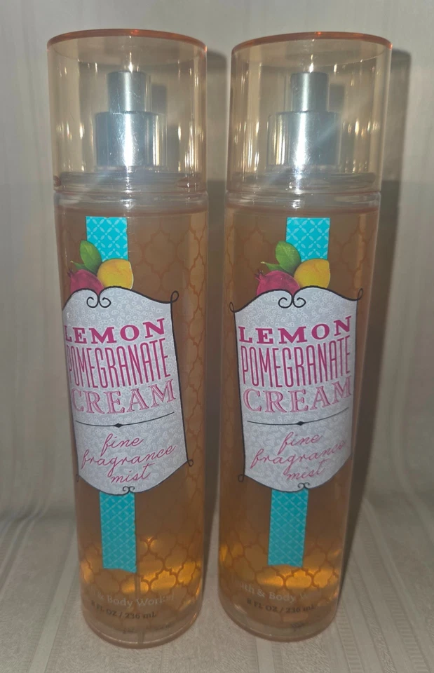 Bath Body Works LEMON POMEGRANATE CREAM Fine Fragrance Mist 8 oz NEW x 2 Bottles - Image 2 of 4