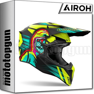 AIROH MOTORCYCLE OFFROAD HELMET WRAAAP WRC31 CYBER MATTE YELLOW M