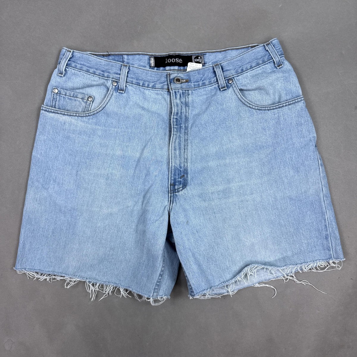 Vintage Levis Silver Tab Cut Off Shorts Mens 38 Blue Made In USA 