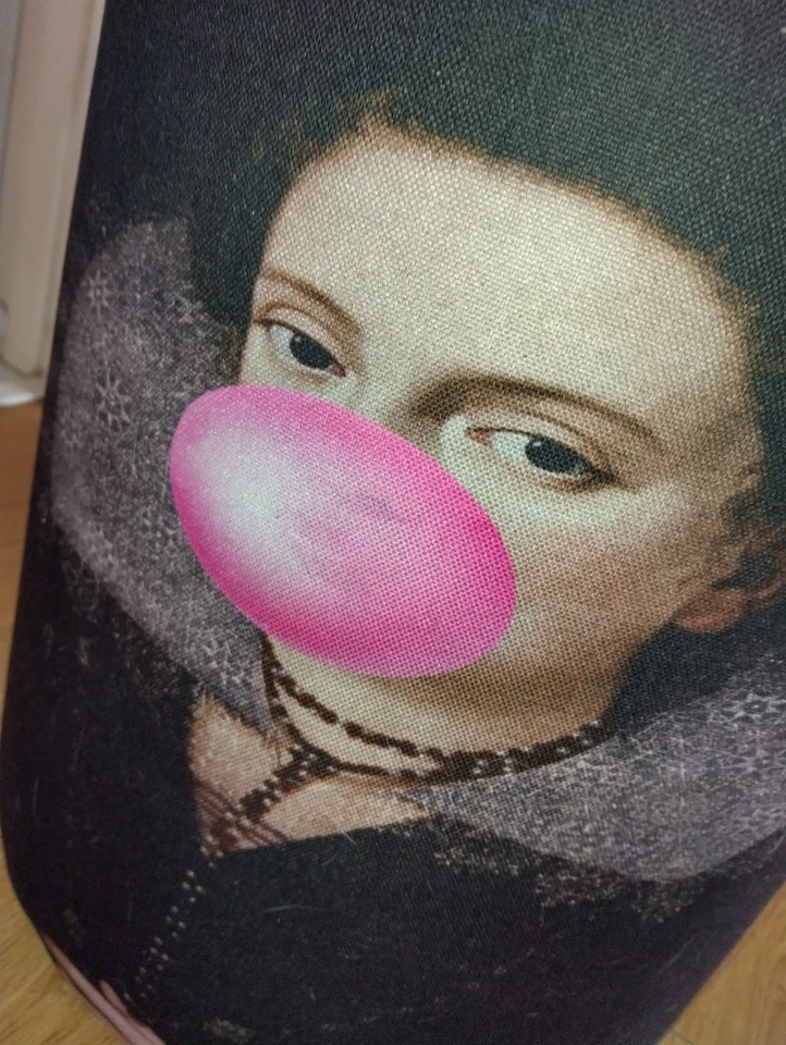 Mineheart Bubblegum Portrait Lady Round Foot Stool Pouffe Young & Battaglia - Image 3 of 4