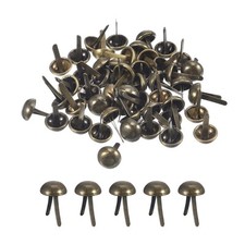 50Pcs Bag Feet Stud Spike, 10mm Round Purse Nailheads Spike, Bronze