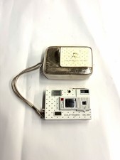 Vintage Minolta Courreges AC 301 Disc Camera White Gold Case  Strap - 1983