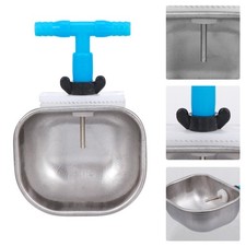 5 Pcs Animal Automatic Water Dispenser Metal Chicken Waterer Poultry Container