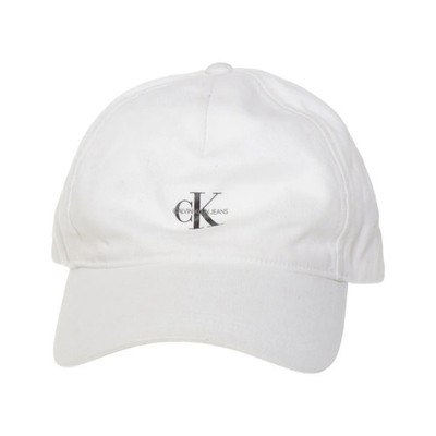 Calvin Klein Jeans, Baseball-Mütze, Größe: ONE SIZE, Baumwolle, Weiß #OB6