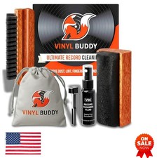5-in-1 Vinyl Record Cleaning Kit Velvet Brush Microfiber Stylus Brush