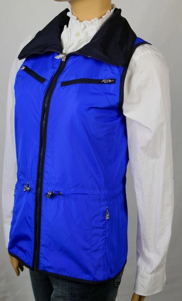 Ralph Lauren Navy Blue Revsable Vest Silver Snaps NWT Small S - Image 2 of 3