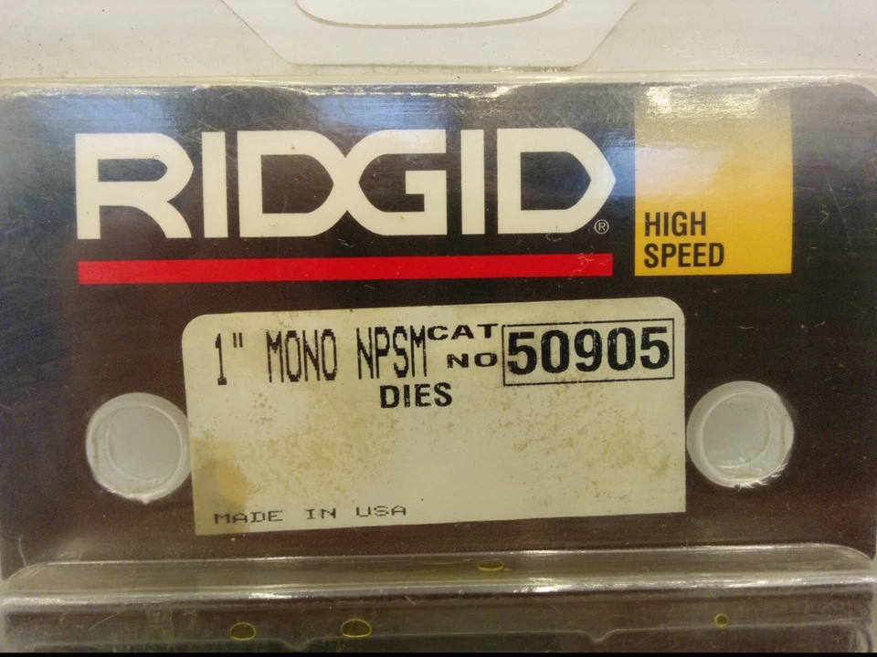 Troqueles RIDGID 50905, 1" MONO NPSM, 500HS, PAQUETE DE 4 PIEZAS, NUEVO EN CAJA Foto 2 de 4
