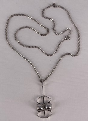 Vintage Lutz & WeissSilber Anhänger mit Kette, 835 Silber (AT 219)
