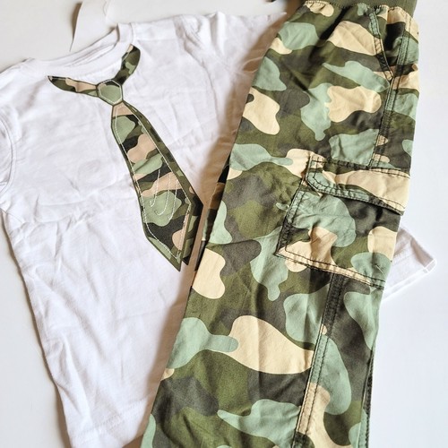 Gymboree Boys sz 5 Camouflage Pants Camo Tie Set NWT 2013 - Picture 2 of 3