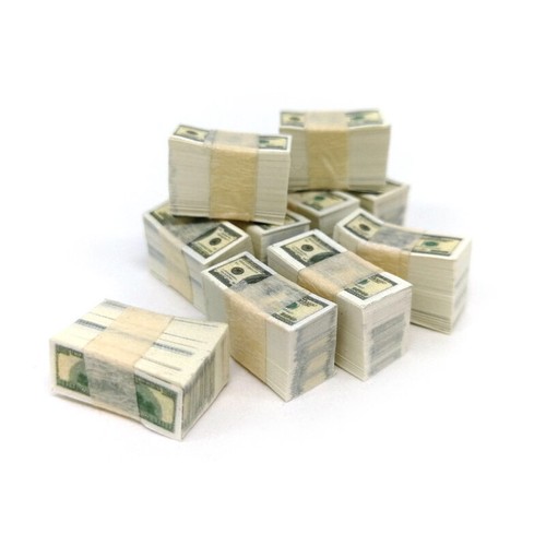 Puppenhaus Miniature Ein Bündel Bargeld amerikanische Hundert-Dollar-Scheine Modellzubehör - Bild 2 von 9