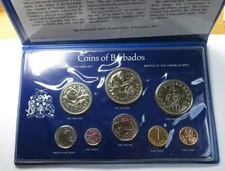 Barbados Cent 1979FM (U) BU Set - 8 Coins - Very low mintage of 523