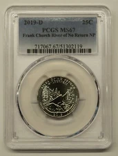 2019 D Frank Church River of No Return NP ATB Quarter PCGS MS67