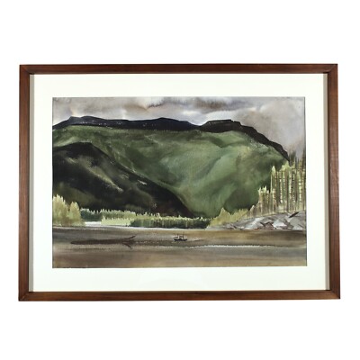 M. JONES COPPER RIVER PRINCE RUPERT LANDSCAPE PAINTING BRITISH COLUMBIA VINTAGE