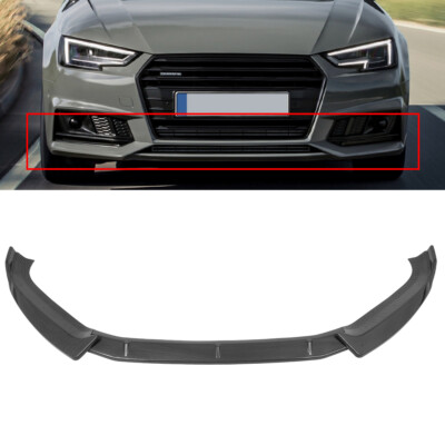 Carbon Look For 2017-2019 Audi A4 A4 Quattro S4 S-Line Bumper Front Lip Spoiler