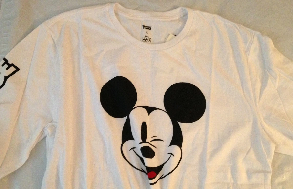 Men Levi s x Disney Mickey Mouse Long Sleeve Graphic Tee Shirt