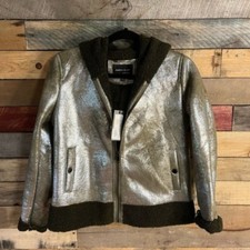 Rebecca‎ Elliot Gold And Brown Hooded Jacket Size Small