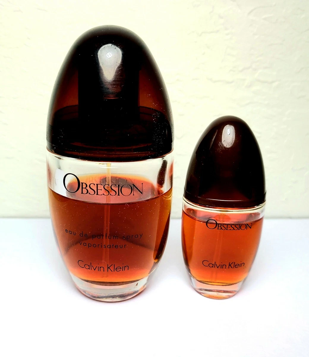 Obsession Calvin Klein 1.7 oz 50ml & .5 oz 15ml Eau De Woman\'s Parfum Spray  | eBay